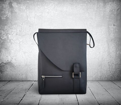 black leather laptop bag